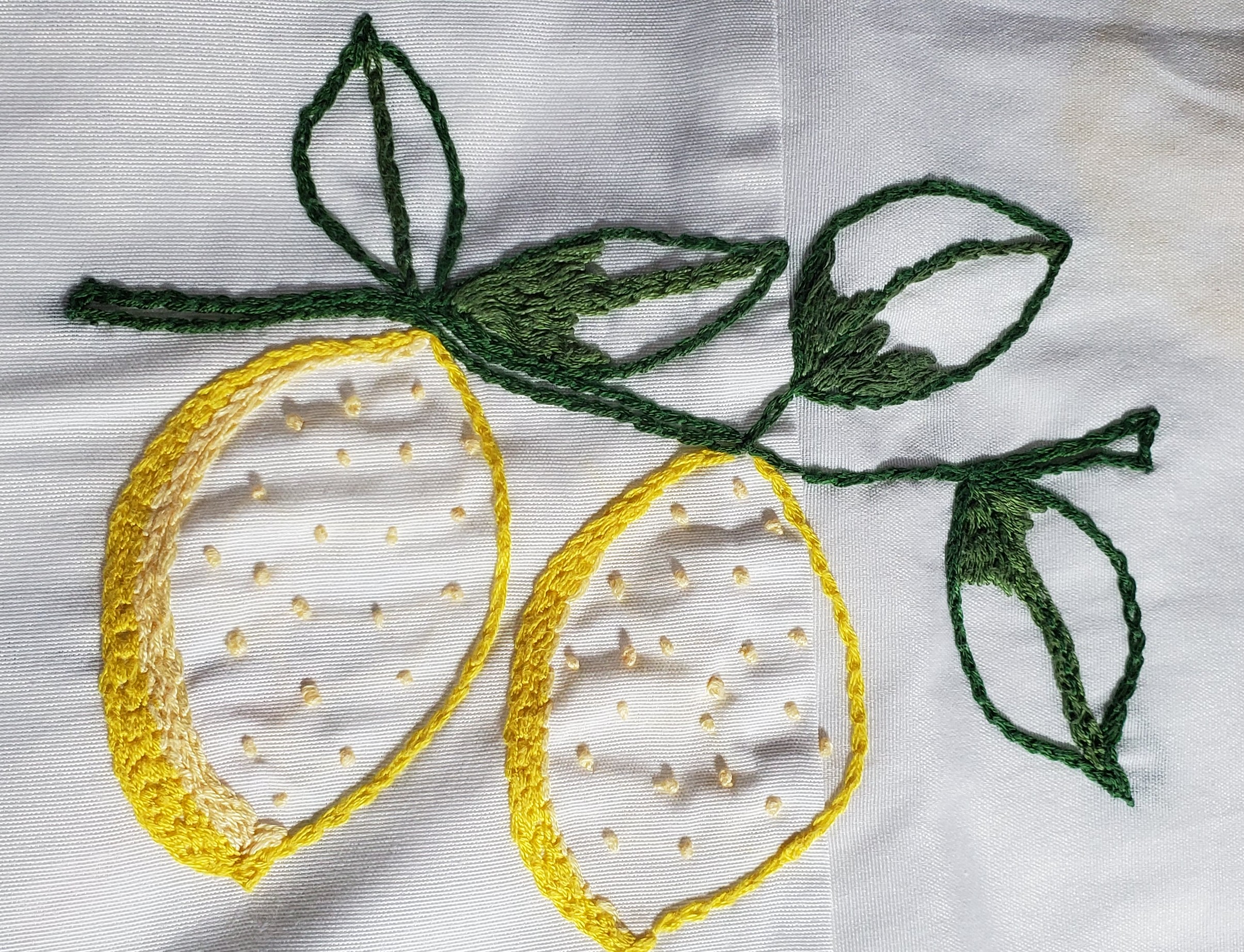 Broderie- Citrons