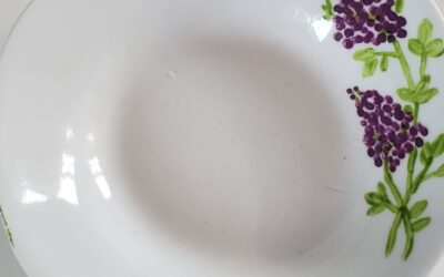 Lilas sur assiette
