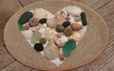 Coquillages sur coeur
