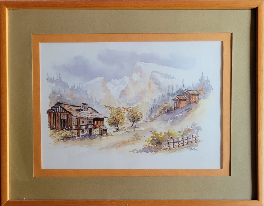 Encadrement-village d'automne