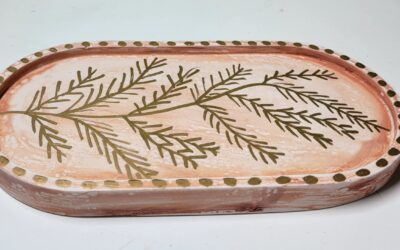 Soucoupe ovale Jesmonite