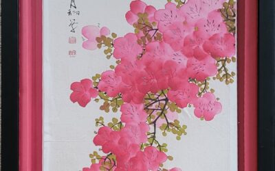 Aquarelle de fleurs de cerisiers