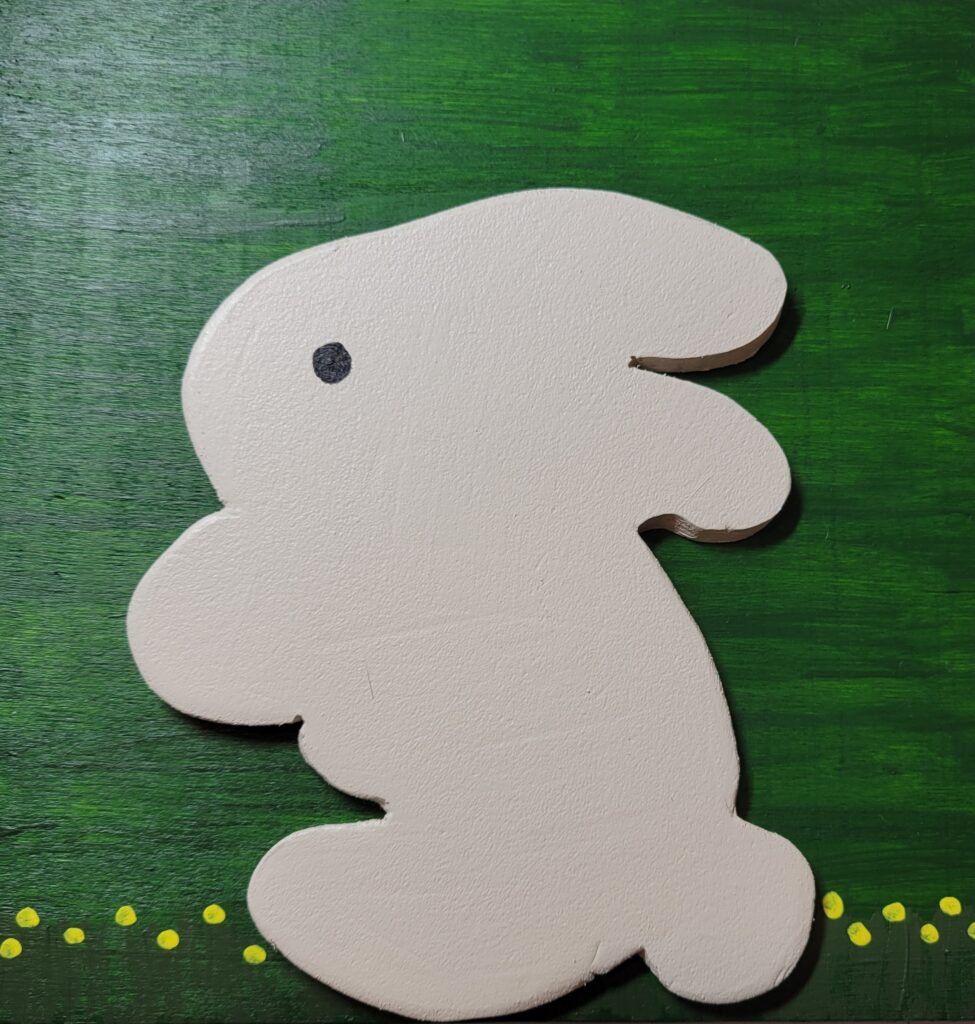 Cartonnage-Lapin sur l'herbe