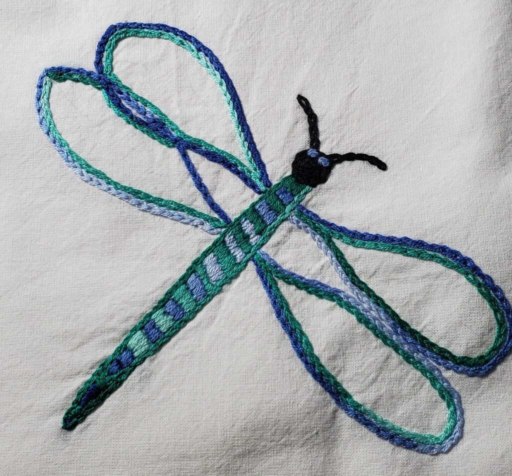 Broderie- Libellule