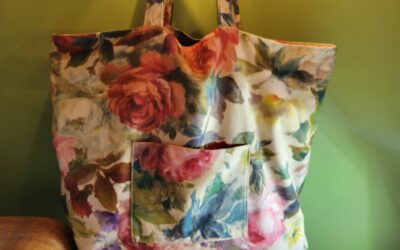 Sac fleuri de roses
