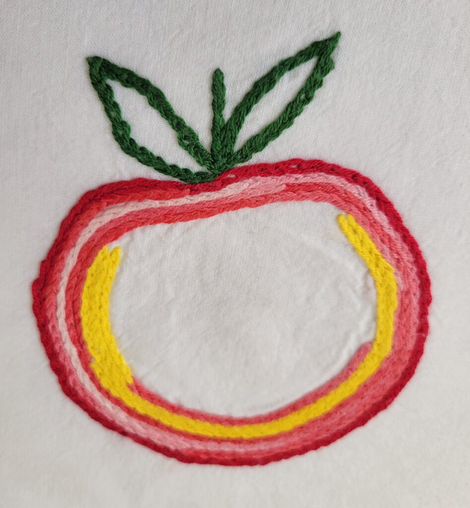 Broderie- la pomme