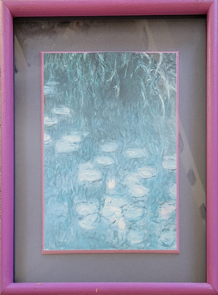 Encadrement- les nymphéas violets