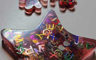 Flocon et étoile en résine